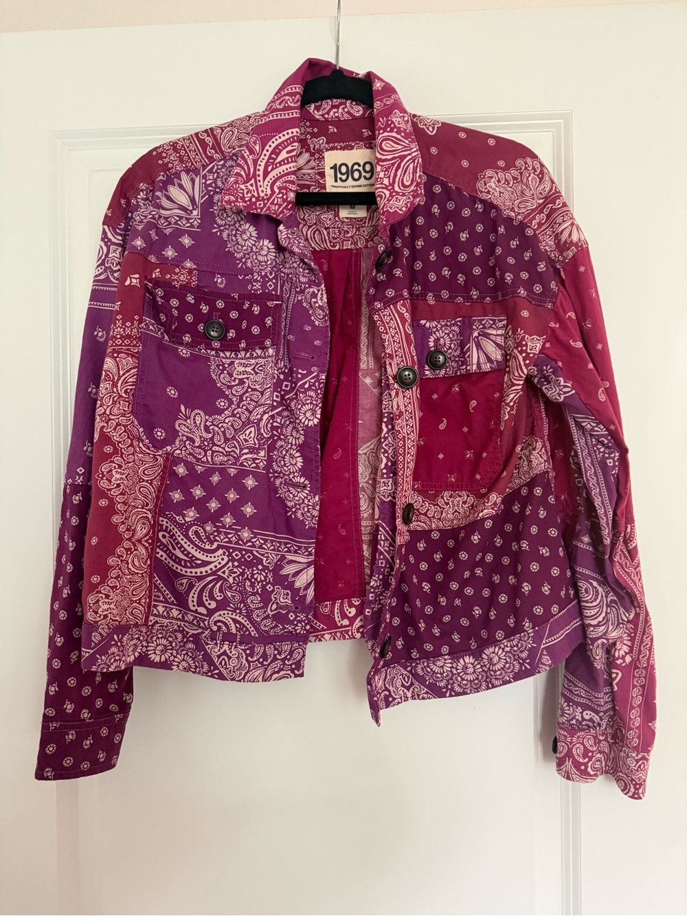 1969 Patchwork Bandana Print Cropped Jacket